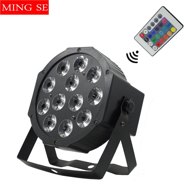 Fast Shipping 12x12w Remote flat par led Flat White Led Par Light 12*12W Smooth RGBW Color Mixing DMX 4/8 Channels Stage Wash