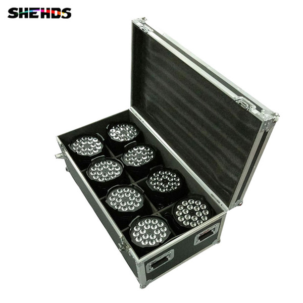 Flight Case with 4/6/8 pieces LED Par Can 18x18W RGBWA+UV Lighting 6IN1 LED Stage Lighting for Disco KTV Party Fast Shipping