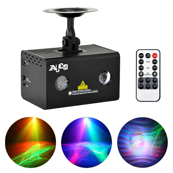 AUCD Mini Remote RG Laser Light Professional Aurora RGB LED Stage Lighting Party Disco Show DJ Home Wedding Lighting LL-A200RG