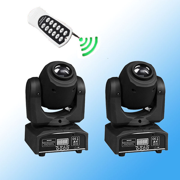 2Pcs/lot Remote Control DMX Stage Spot Moving Head 10 Channels LED Spot 30W Moving Head Gobo Effects DJ Disco Stage Lighting