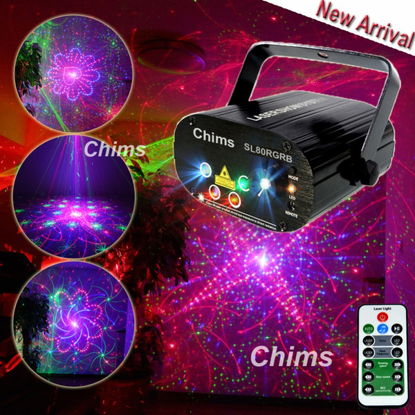 Chims Stage Light RGB Disco Laser 96 Pattern Laser Light DJ Led Lights Effect Colorful Party Projector Laser Show Xmas Music Bar