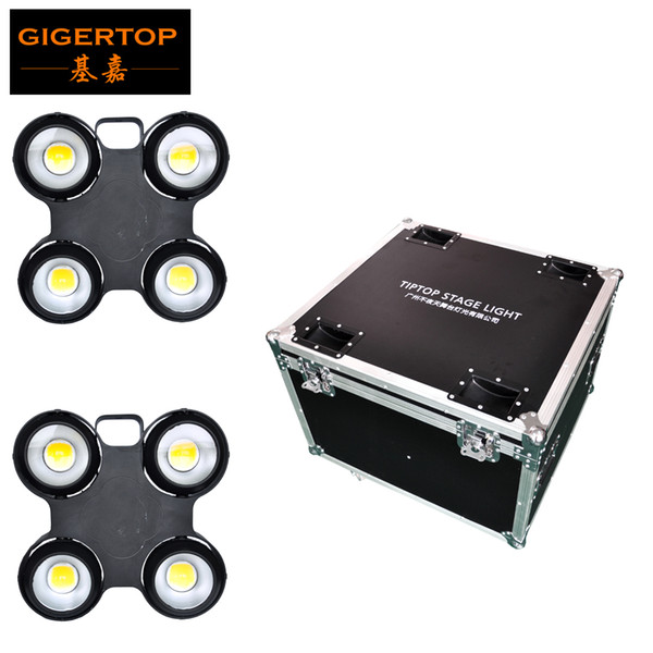 2IN1 Flightcase Pack 4x100W White Color 3200k 5600k 6500k Outdoor Stage Led Audience Light 4 eyes Blinder Light IP65 Rain Working 110v-220v