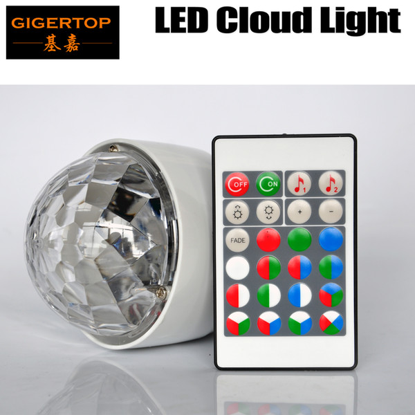 Freeshipping 3W RGB Screw Socket Spot Blubs Magic RGB lighting Plastic Housing Manual Remote Dimmer/Color Changing Lampada LED Gigertop