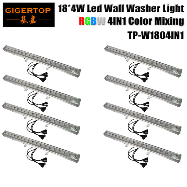 8XLOT 18x4W 4IN1 Led Wall Washer Light RGBW,Led Flood Light For Outdoor Led Bar Light DMX 512,90V-240V