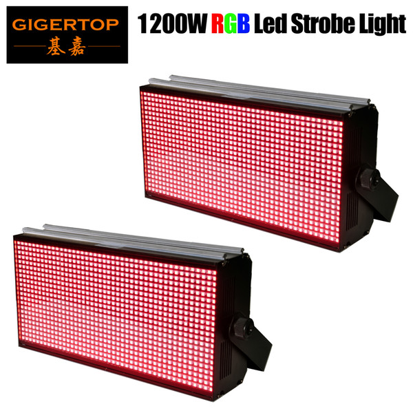 Gigertop 2 units 1200W LED RGB Disco Colorful Strobe Stage Lighting Effect DJ Bar Holiday Party Christmas DMX Sound Lights