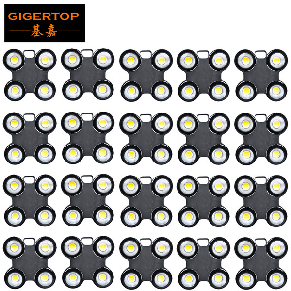 TIPTOP 20 Units 4x100W 4Eyes LED Blinder Light COB Cool/Warm White LED High Power Professional Stage Lighting For Party Dance Floor