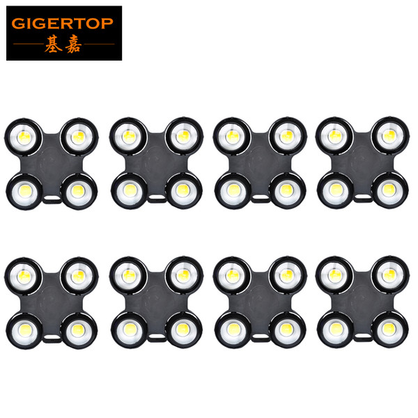 Gigertop 8 Pack Waterproof China COB LED Blinder Light 4 Eyes Audience Light X Structure Shape White/RGBW/RGBWA UV 6IN1 Optional Freeship