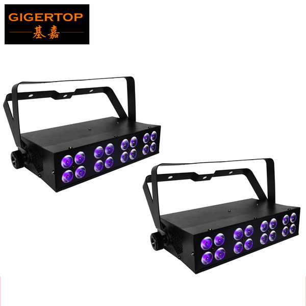 Freeshipping 2pcs/lot 16x3W Led Ultraviolet UV Blacklight DMX512 5 Channels Led Stage Light AC90V-260V CE Musical Instrument