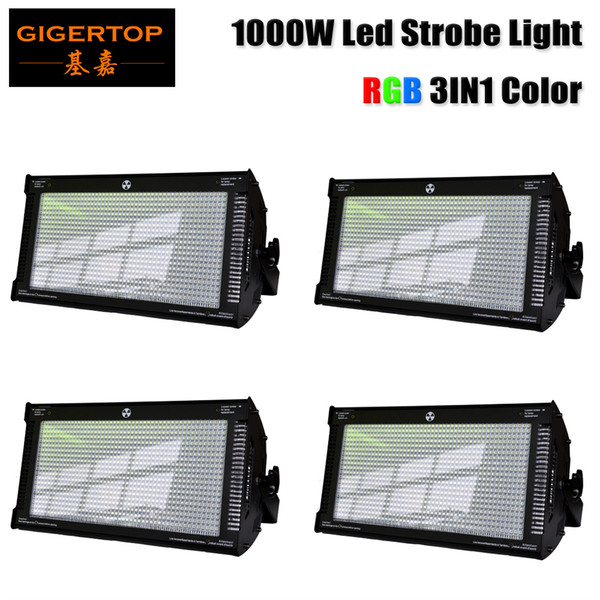 Discount Price 4 Unit Gigertop Brand Stage Strobe stage Light 1000W Sound Active Audio 800 RGB LED Patch for KTV Disco 110V-220V