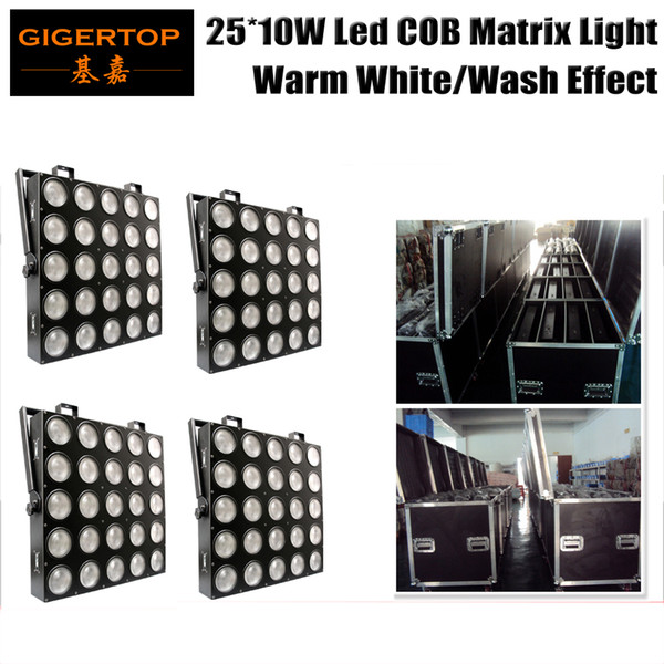 4IN1 Flight Case Packing 4XLOT Warm White Professional Led Individual Control 16*30W High Power LED Blinder Light 35 Degree Lens