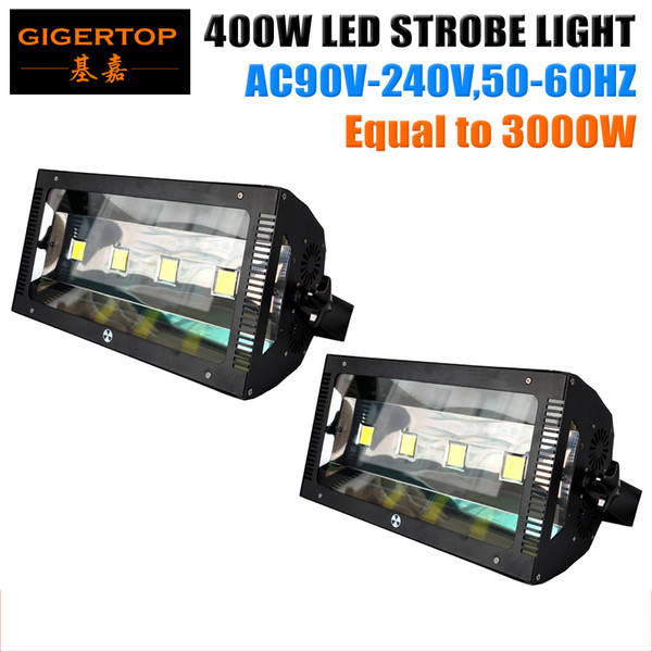 TIPTOP 2XLOT LED Stage Lighting 400W Strobe Light 4*100W High Brightness White Leds AVRUPLOAD Connector Same to 3000W Atomic Strobe Light