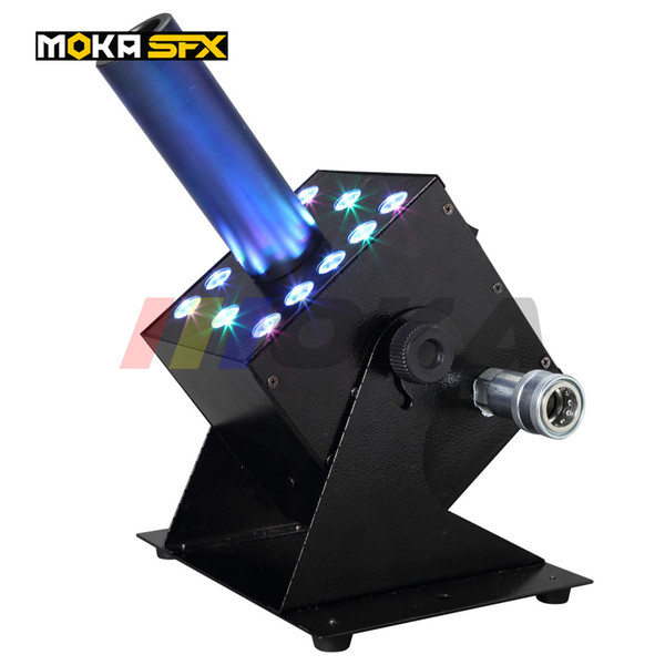 rushed auto 110v 220v 240v led lamp 12*3w co2 jet machine rgb color multi angle stage special effect dmx cryo jet