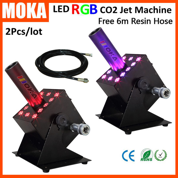 2pcs/lot Rushed Direct Selling RGB LED Co2 Jet Cannon,led co2 Jet machine ,dj Equipment Jet,dmx Control for Sale