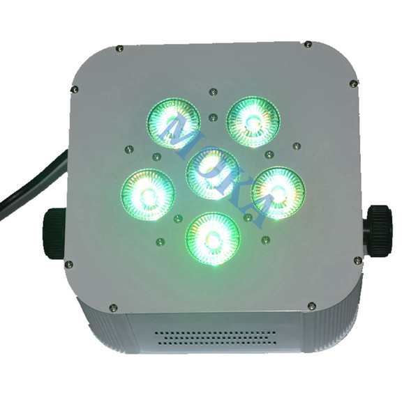 Moka MK-P01 8PCS/LOT Stage Effects Wireless 5 in 1 6Pcs*18W LED Battery Light With Flight Case