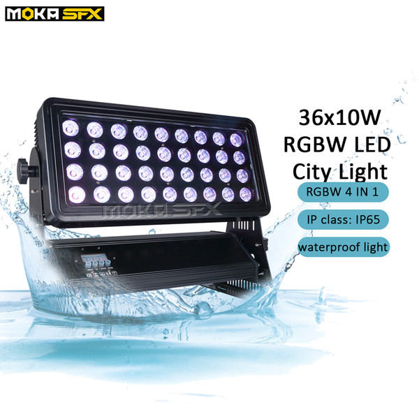 36*10W (RGBW 4 in 1) LED city light IP65 waterproof wall washer 25 degrees DMX control stage wash lighting