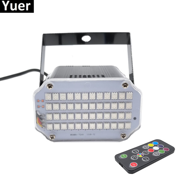 Aluminium Shell 48 LED Brighter DJ Disco Sound Activated Laser Projector Strobe Flash RGB Stage Lighting Effect Lamp Music Light