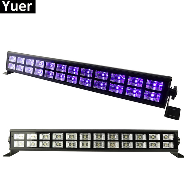 2XLot UV Color LED Bar Lights 24X3W Mini LED Stage Lighting Effect Party Club Disco Light For Home Christmas Holiday Decorations