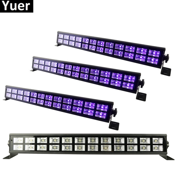 24 LEDS UV Color LED Stage Wash Effect Lights 90-240V Perfect For DJ Disco Lamp Home Party Laser Decorations UV Led Bar Lights