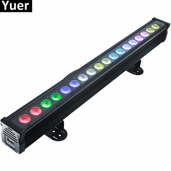 Free Shipping 18x18W RGBWA-UV 6IN1 Led Wall Wash Light DMX Led Bar DMX Line Bar Wash Stage Light For Dj Outdoor Indoor Lamp