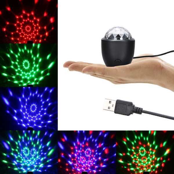 Mini Magic Ball Stage Light LED USB Powered Supported Sound Activated Stage Light for Home Party Decoration Festival Holiday