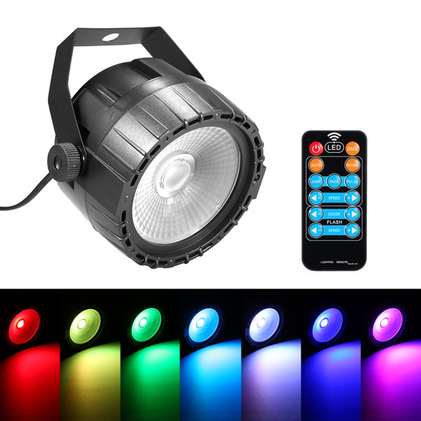 Disco 10W RGB UV COB LED Par Light Wireless Remote Control Stage Bright Smooth Lighting Lamp DJ DMX Lights for Party Bars Show