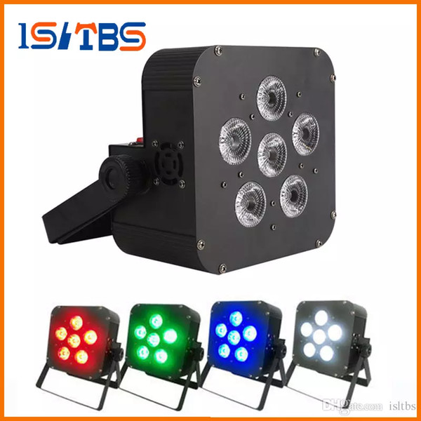 DHL 6x8w LED Par Light Wireless 4in1 Battery led flat Wireless & DMX LED Stage Battery Powered flat par lights Club Lighting 1010