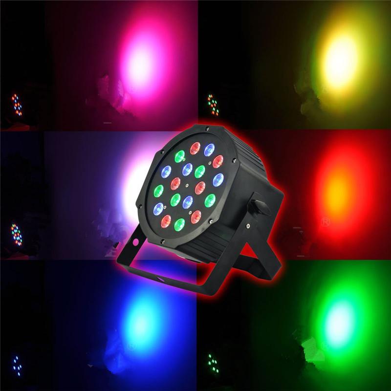 18*3W Super Wonderful Par LED RGB Magic Effect light DMX512 Disco DJ Stage Lighting Party Essential AC110V-240V 7 Channels Led Stage Light