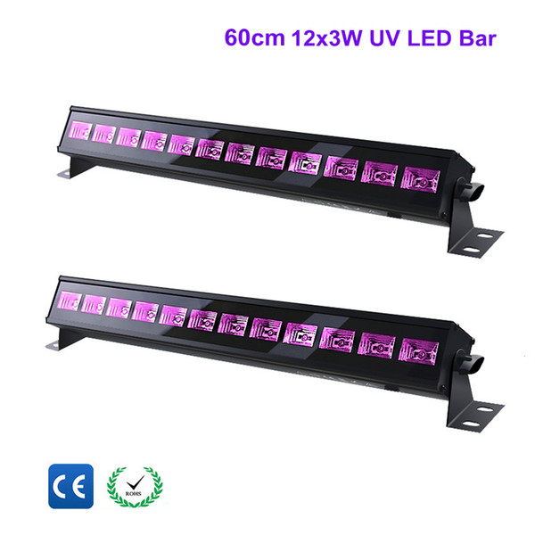 2pcs/Lot 12x3W UV LED Bar Haunted house lighting LED Stage Effect Light UV LED Wall Washer Bar Light AC110-240V