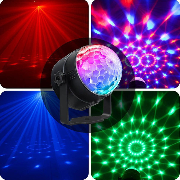 2PCS/Lot Small 3x1W RGB LED Magic Starball Disco Light Sound Control Mini Party Light with Remote for Bars,Club and Stage