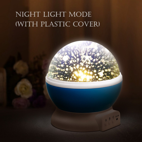 Baby Night Lights for kids, Starry Night Light Rotating Moon Stars Projector, 9 Color Options Romantic Lighting Lamp, USB /Batteries Powered