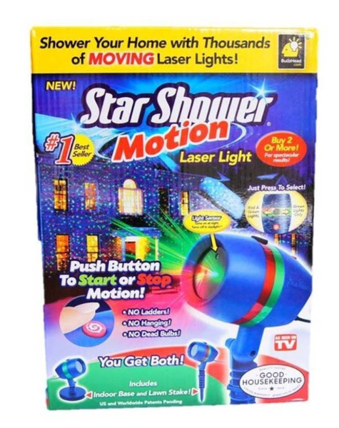 Star Shower Motion Laser Lights Star Projector, Festive lights for Easter, Halloween, and Christmas