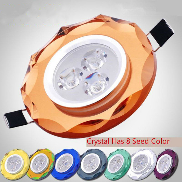 LED Crystal Downlights 3w Smallpox Lamp Lace Downlight Tan Discoloration White Yellow Opening Lamp