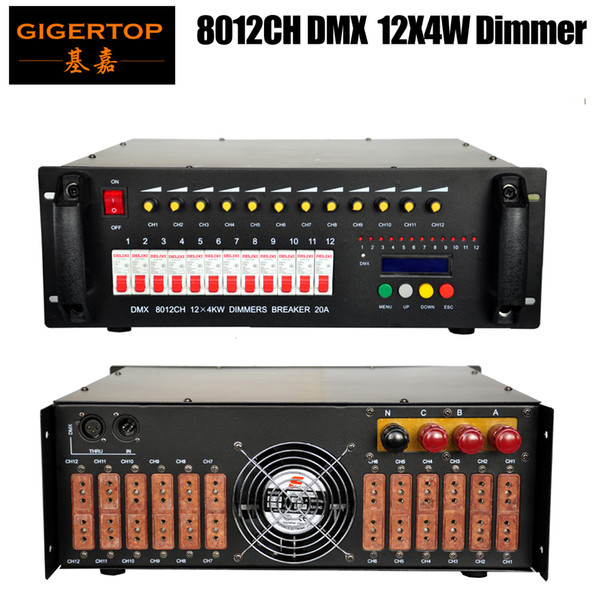 Wholesales 12 Channel*4KW DMX Dimmer Controller,DMX 512 Controller 1 Year Warranty DMX Light Controller 8012CH Digital Dimmers