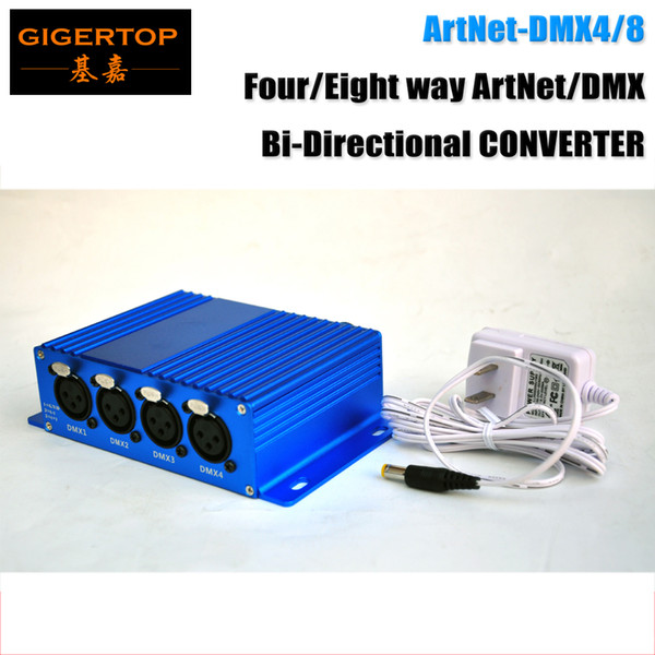 ArtNet-DMX4/8 Four/Eight way ArtNet/DMX Bi-Directional CONVERTER 8 Female 3PIN XLR IN/OUT Adjustable Stage Light Controller