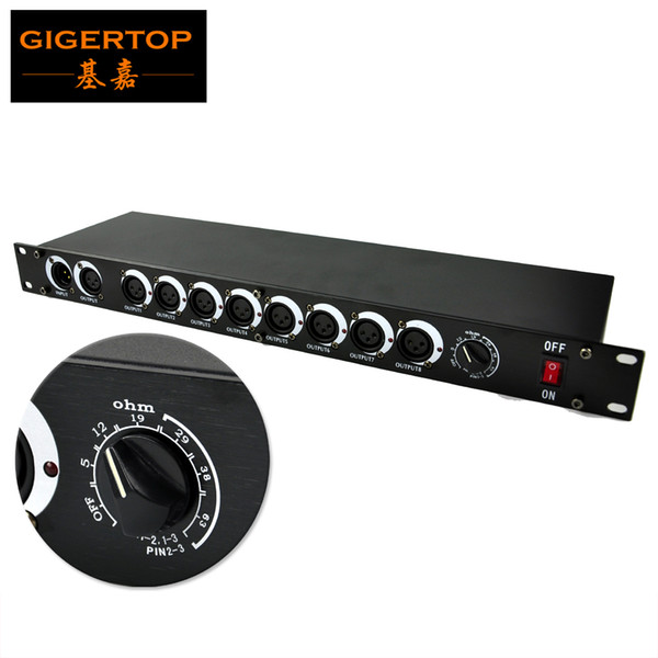 8-port DMX Signal Splitter,DMX 512 Signal Amplifier&Splitter Distributor 8 Ways Led Stage Light With Testing Function