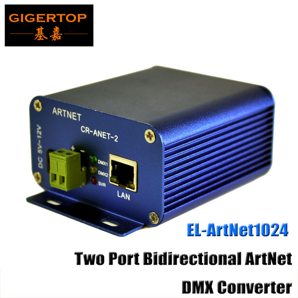 Lan 512 Controller EL-ArtNet1024 Two Port Bidirectional ArtNet/DMX Converter Box High-speed ARM Processor Standard ArtNet Protocol