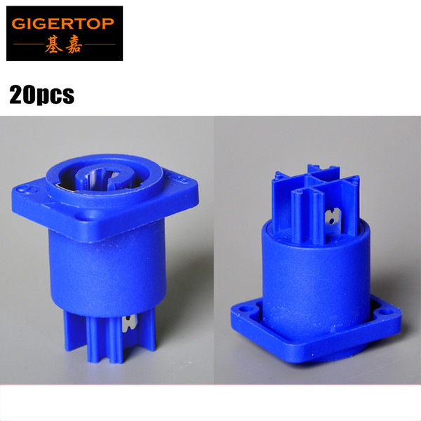 TIPTOP Power In Connector Socket Female Part Machine Body Side Blue Color Plastic Materials Good Quality China Stage Lighting x 25pcs