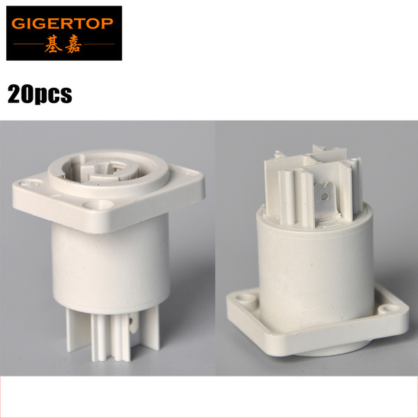 TIPTOP Power Out Connector Socket Female Part Machine Body Side White Color Plastic Materials Good Quality China Stage Lighting x 25pcs