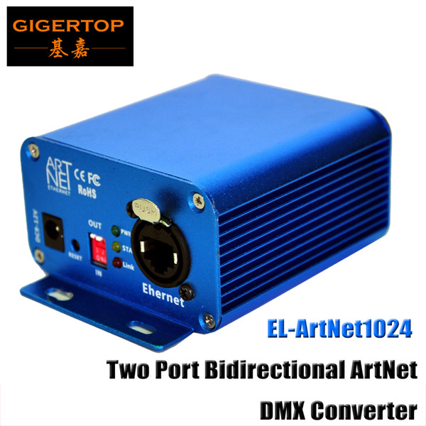 TIPTOP TP-D15 EL-ArtNet1024 Two Port Bidirectional ArtNet/DMX Converter Box High-speed ARM Processor Standard ArtNet Protocol