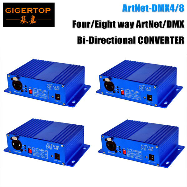 Freeshipping 4 Unit ArtNet/DMX Bidirectional Converter 4/8 Way Bi-directional Conversions From ArtNet to DMX512 Stage Controller TP-D16