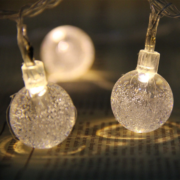 Globe String Light Battery 10LEDS/M Crystal Ball Lights Fairy String Lights Decorative Waterproof Starry Lights