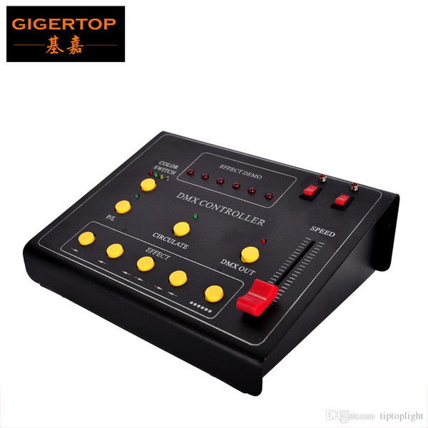 Gigertop TP-D21 DMX Fire Machine Controller Box Mini Size Color Switch Button 2 DMX 512 Out Connector Address Setting 110V/220V