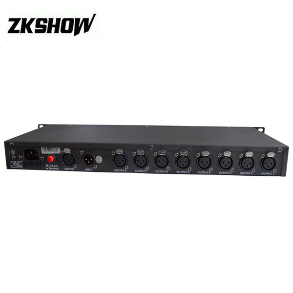 DJ Lighting Effect DMX512 1990 Standard Signal Distributor 8DXBU 230V Amplifier Splitter Repeater XLR Pin3 One Input CE UL Free Shipping