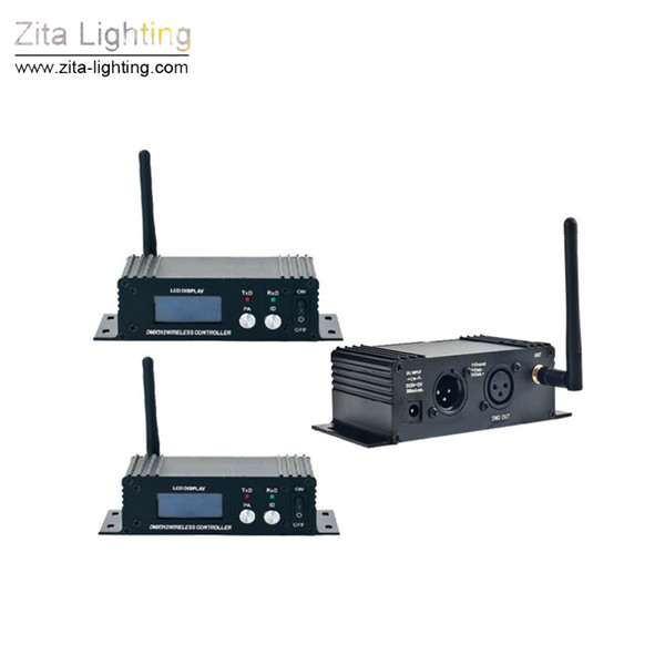 4Pcs/Lot Zita Lighting 2.4G Wireless DMX 512 Controller Transmitter Receiver Stage Lighting LCD Display Power Adjustable Repeater Controller