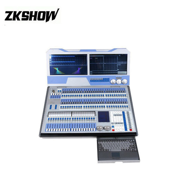 New Expert Double Screen Lighting Console 12 Outputs 6144 Channels 128G Stage Effect Controller Free Shipping With Flightcase