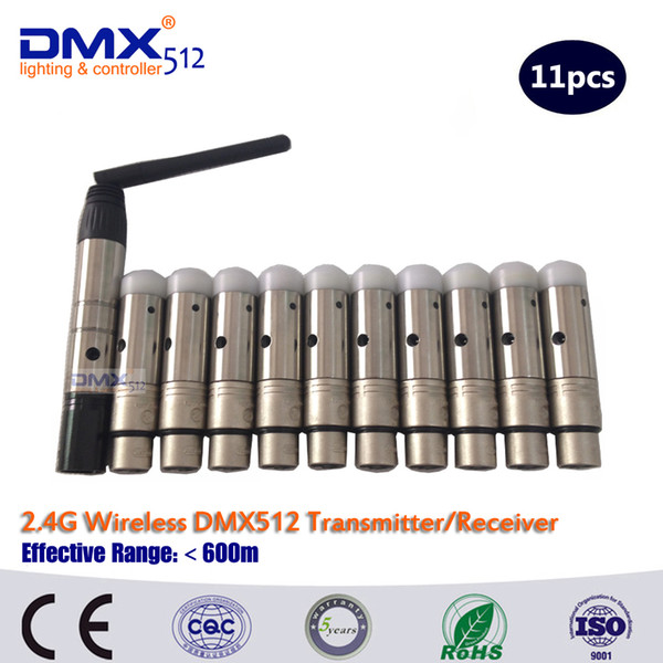 DHL Free Shipping 11PCS/lot wireless 2.4ghz 1pcs transmitter and 10pcs receiver