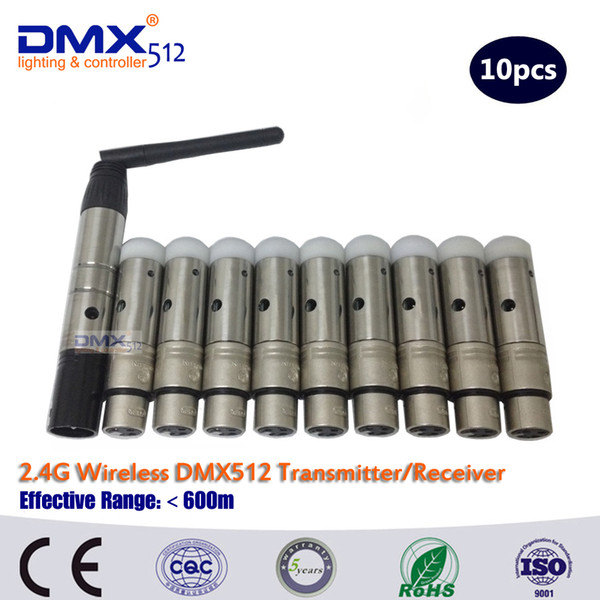 DHL Free Shipping 10PCS wireless dmx signal dj receiver transmitter