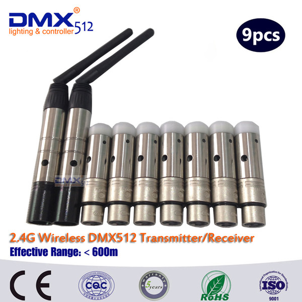 DHL Free Shipping COLORNIE 9pcs/lot stage lighting controller wireless dmx512 transmitter and receiver