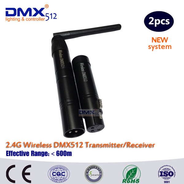 2.4G Wireless Wholesale 2 pcs/lot wireless DMX controller transmitter+receiver Wireless Controller