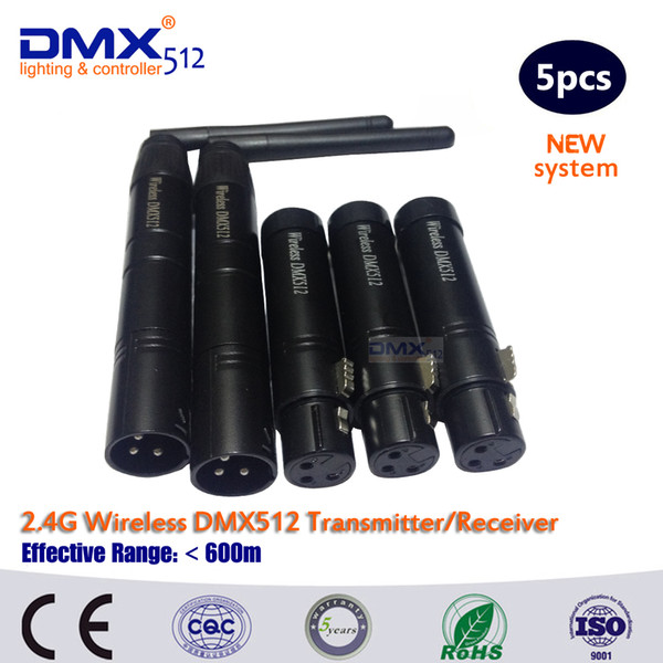 DHL Free Shipping long range wireless 2.4G Wireless DMX controller transmitter,receiver,LED transceiver